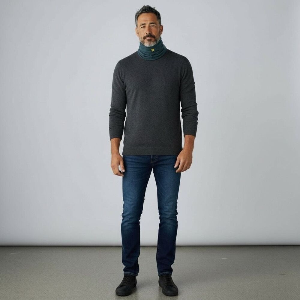 Fjällräven Bergtagen Merino Wool Neck Warmer Gaiter in Mountain Blue , NWT
